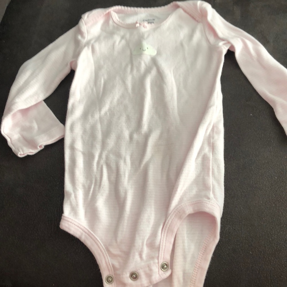 Pink long sleeve cloud onesie,carters 18 months